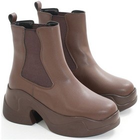 Resim Fz-2400 Kahverengi Yüksek Tabanlı Lastikli Günlük Kadın Bot Acı Kahverengi 