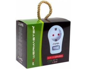 Resim Çeşitli Powermaster 16816 Tekli Beyaz Anahtarlı Akım Korumalı Priz 