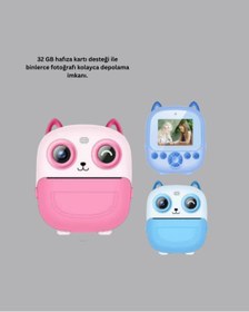 Resim AyrStore 48MP Çocuk Kamera Oyun ve Müzik Destekli Termal Yazıcı 