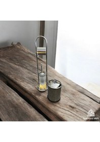 Resim İsaoğlu Yapı Banyo Çöp Kovası Ayaklı Klozet Fırçalık Ayaklı Tuvalet Kağıtlık Banyo Aksesuar Seti Pirinç Materyal Gri 