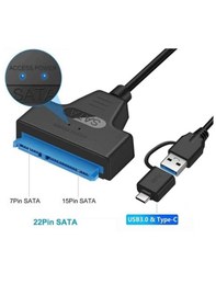 Resim Harici Hard Disk Kablosu 2in1 Usb 3.0 Type-c To 2.5 İnç Sata Hdd 