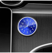 Resim Oldfriend 1 Adet Royal Blue Işıklı Dekoratif Araç Saati Mini Kuvars Analog Gösterge Saati Yapışkanlı 