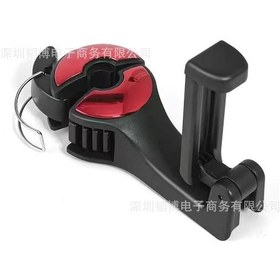 Resim Araba Koltuğu Arka Sandalye Kancası Cep Telefonu Braket Çok Fonksiyonlu Araba Sıkı Kilit Kancası Gizli Yaratıcı Braket Kancası Kırmızı 