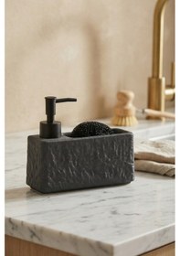 Resim Rory Sünger Hazneli Sıvı Sabunluk - 450 Ml Siyah 