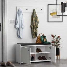 Resim Meltem Çelik - BMdekor Ayakkabılık Santa Beyaz 