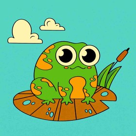 Resim Sayılarla Boyama Seti - Minik Kurbağa 