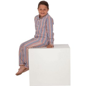 Resim The Nuba The Don Çok Renkli Çizgili Erkek Çocuk Pijama Takımı (9-14 Yaş) 