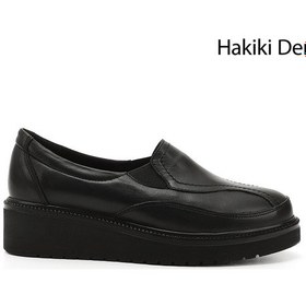 Resim Gönderi(R) Gönderi R Kadın Siyah Dolgu Taban Hakiki Deri Ayakkabı Gdza13424294 Siyah 