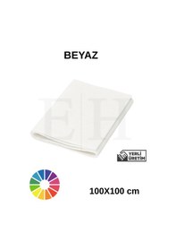 Resim Beyaz Renk Metrelik Ince Keçe Kumaş Keçe 1 Mm Aktivite Keçesi Renkli Keçe 1 Metre 100 Cm X 100 Cm 