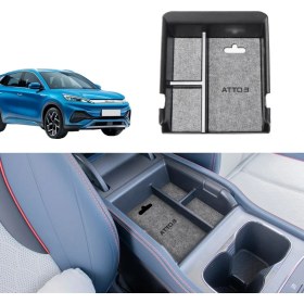 Resim Elo Byd Atto 3 Orta Kol Dayama Içi Düzenleyici, Kaymaz Yüzey Kaplamalı, Siyah Renk Seçeneği Ile 