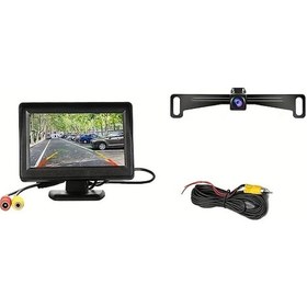 Resim Motion003 4.3 İnç Lcd Ekran 4/8/12 Led Plaka Tutucu 6+1 Metre Hd Ters Kamera Kamyon Araba Suv 