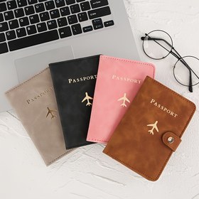 Resim Moda Uçak Desenli Seyahat Pasaport Tutucu, Taşınabilir Pasaport Saklama Çantası, Koruyucu Kılıf 