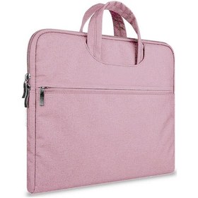 Resim Arabulalaca Apple Uyumlu MacBook Retina 12" A1534 Boyun Askılı Kılıf Taşıma Çantası Pembe 