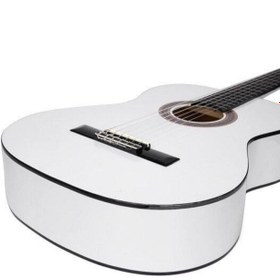 Resim Valencia VC103TWT 3/4 Klasik Gitar - Beyaz (Başlangıç Seviyesi) | Sap Ayar Çeliği (Truss Rod), Zarif Parlak Beyaz Bitiş, 8-11 Yaş Aralığı İçin Optimize Edilmiş Eşik Yüksekliği 