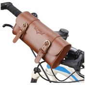 Resim B- Soul Retro Bisiklet Çantası Kaykay Çantası Katlanır Gidon Çantası Eyer Çantası Sürüş Çantası Kahverengi Çok Renkli 