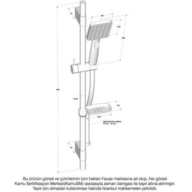 Resim Fause Sürgülü Duş Seti 3 Fonksiyonlu Kss122 Krom 
