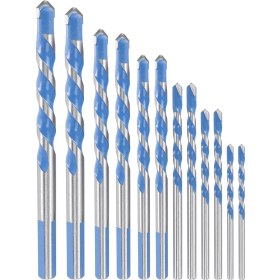 Resim 12 Pcs Duvar Tuğla Çimento Beton Cam Ahşap Için 3mm Ila 12MM Karbür Twist Tip Seti) (Yurt Dışından) 