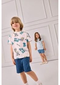 Resim DeFacto Erkek Bebek Basic Düz Jean Şort E8258A525SMNM28 Mavi 