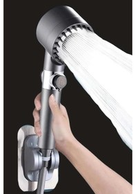 Resim Yeni Nesil Duş Başlığı Paslanmaz Çelik Masaj Etkili Ergonomik Tasarım Su Basınçlı Çok Renkli 