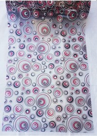 Resim Şeffaf Desenli 80Cm X 200Cm Masa Örtüsü 1.7Mm Kalın Pvc Kaymaz Ma 