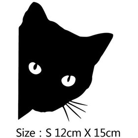 Resim Stil4-boyut S-12cm-3-yansıtıcı Lazer-güzel Kedi Araba Çıkartma Pencere Dekorasyonu Için Otomatik Siyah Kedi Vinil Çıkar 