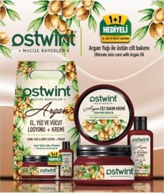 Resim Ostwint Argan Özlü El Yüz ve Vücut Losyonu 100 ML + Argan Özlü Cilt Bakım Kremi 300 ML 
