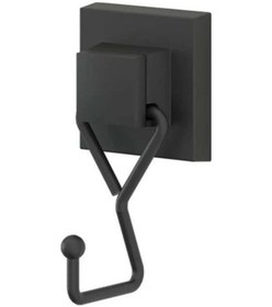 Resim Tekno Tel Ef-237 Siyah Tekli Askı Bornozluk Yapışkanlı/vidalı Deliksiz Metal Banyo Askılığı Mat Siyah 