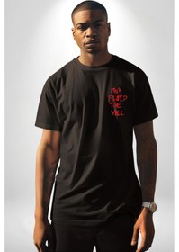 Resim Pink Floyd The Wall Siyah Oversize Unisex Ön Sol Yan Minimal Baskılı Tişört Koyu Siyah 
