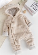 Resim Babymod Ayıcık Figürlü Welsoft Peluş Astronot Kışlık Kız Erkek Bebek Tulum 