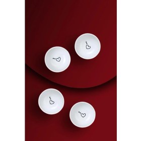 Resim Skygo Porselen Pretty 4 Parça 8 cm Kase Seti 