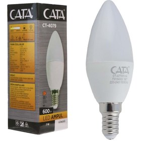 Resim Cata Buji Ampul Mum 7w Beyaz CT-4079 5li Paket E14 