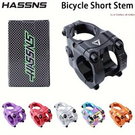 Resim Biçiklet Yükseltici - HASSNS MTB Gidon Gövdesi, Bisiklet için CNC Ultra Hafif Alüminyum İskelet Kısa Gidon Gövde 31.8*35 Yarış Pisti Aksesuarları 