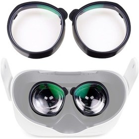 Resim Pazly Qısyker 1 Çift Vr Gözlük Göz Koruması Miyopi Lens Oculus Quest 2 İçin, 300-800 Miyopi/50-200 Astigmatizma 1.6 Lens 