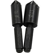 Resim Sones 10 Mm 13 Mm Ağaç İşleme Delik Delme Konumlandırma Tahtası 1/4 Altıgen Saplı Yedi Bıçaklı Pah Kırma Bıçağı Kenar Kesici Siyah 