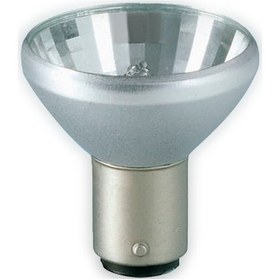 Resim Philips 50W 12V 2800K 25° Ba15D Şeffaf Cam Halojen Çanak Ampul 