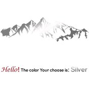 Resim Gümüş-xl 150cm X 42cm-large Vinil Çıkartmalar Rv Dağ İçin Karavan Vücut Dekor Macera Karavan Yan Çıkartması 