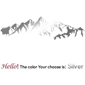 Resim Gümüş-xl 150cm X 42cm-large Vinil Çıkartmalar Rv Dağ İçin Karavan Vücut Dekor Macera Karavan Yan Çıkartması 