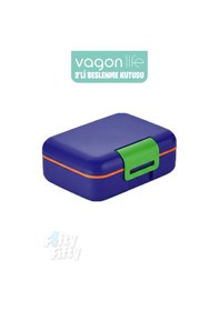 Resim Vagonlife 2 Li Beslenme Kutusu Seçtiğiniz Renkte 2 Adet Gönderilir Mavi - Gri 