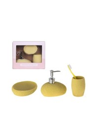 Resim SARI PETEK 3 LÜ BANYO SETİ 20x20x13cm Sarı 