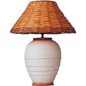 Resim Decatur Seramik Abajur, H50 X Çap Ø38cm Ekru 