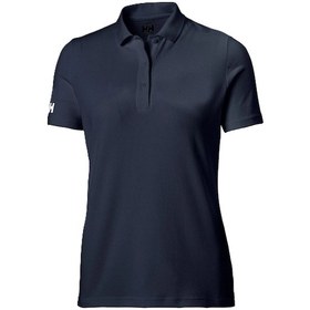 Resim Helly Hansen W Crew Tech Polo Yaka Kadın T-shirt Hha.33984 Lacivert 
