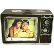 Resim Dekoratif Metal Televizyon Kumbara Vintage Hediyelik Himarry
