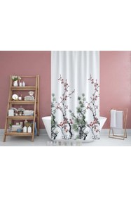 Resim Zethome Banyo Perdesi 1x120x200 Tek Kanat Duş Perdesi Halka Hediyeli 7766 