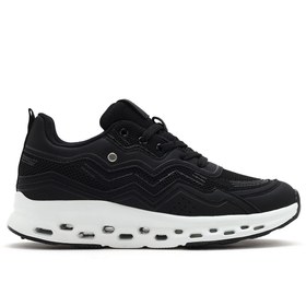 Resim Derimod Kadın Siyah Bağcıklı Kalın Tabanlı Sneaker 25SFE495714 