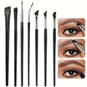 Resim 7 Parça Eyeliner ve Kaş Fırçası Seti - Profesyonel Göz Makyaj Araçları, Dumanlı Görünümler İçin Uygun, Naylon Kıllar, Parfümsüz, Tatil Hediyesi 