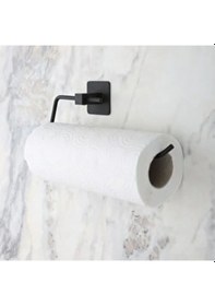 Resim Bucuks Kendiliğinden Yapışkanlı Siyah Paslanmaz Metal Rulo Havluluk Aparat Renkli 
