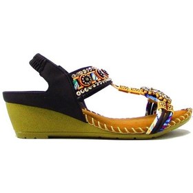 Resim Guja Blg151-3 Siyah Kadın Taşlı Dolgu Topuk Sandalet Siyah 