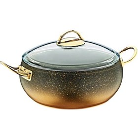 Resim 3141 28cm Granit Tencere Gold - Siyah 