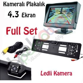 Resim Geri Görüş Kamera Plakalık + 4.3 Ekran Gece Görüşlü Full Set 