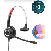 Resim Grandstream Kablolu Kulak Üstü Kulaklık USB Çağrı Merkezi Kulaklığı Ofis Kulaklığı Toplantı Kulaklığı Gürültü Önleyici Mikrofonlu Kulaklık 